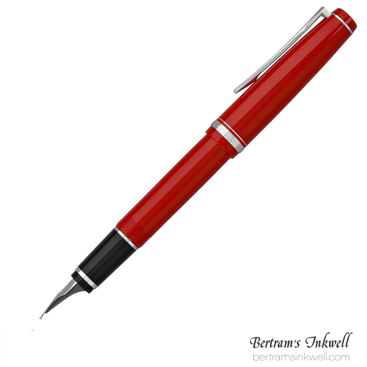 Pilot Falcon Red with Rhodium Plated Trim Fountain Pen