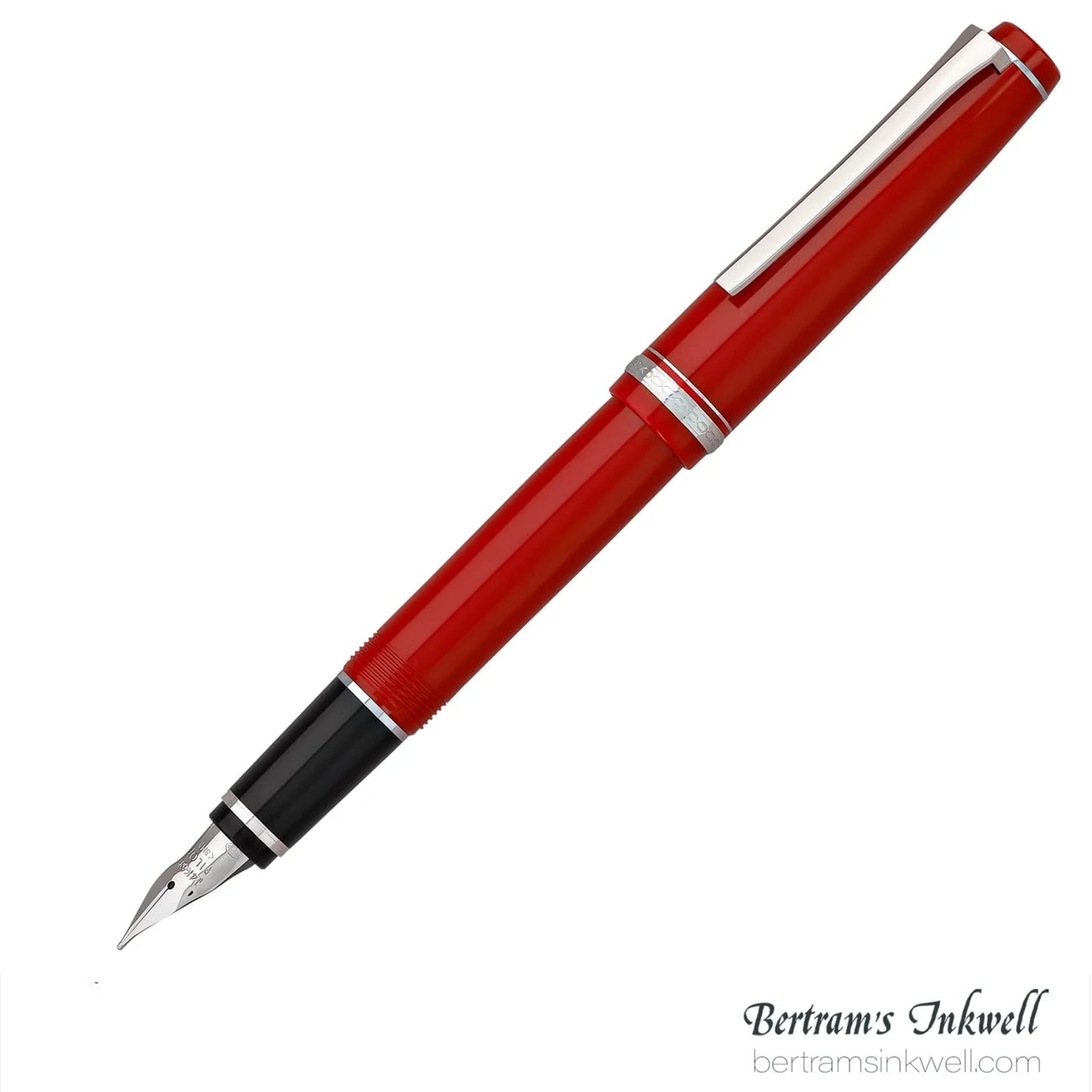 Pilot Falcon Red with Rhodium Plated Trim Fountain Pen