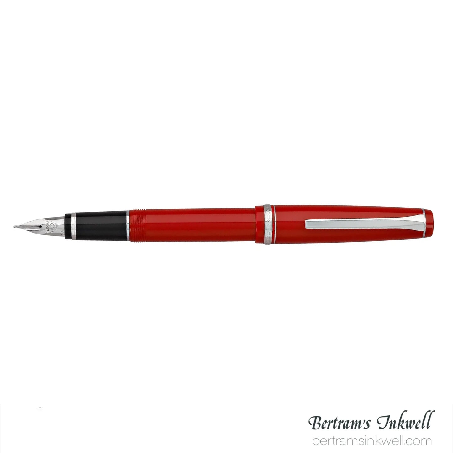 Pilot Falcon Red with Rhodium Plated Trim Fountain Pen