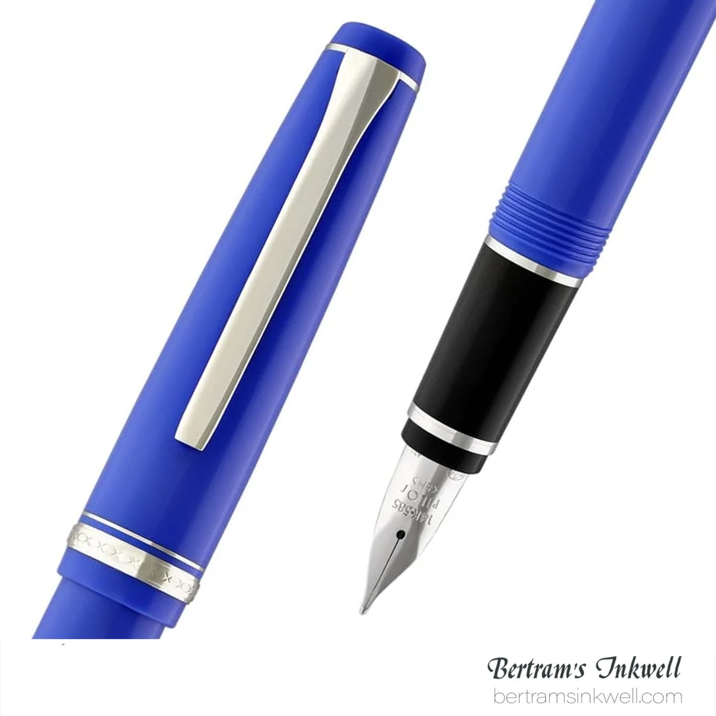 Pilot Falcon Blue with Rhodium Plated Trim Fountain Pen