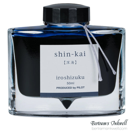 Pilot Iroshizuku Shin-Kai Ink (Deep Sea Blue Black) Bottled Ink