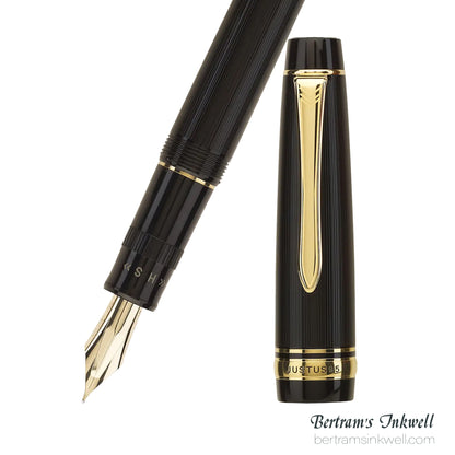 Pilot Justus 95 Black with Gold Trim Fountain Pen
