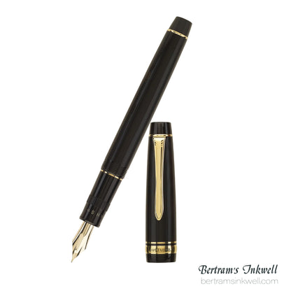 Pilot Justus 95 Black with Gold Trim Fountain Pen