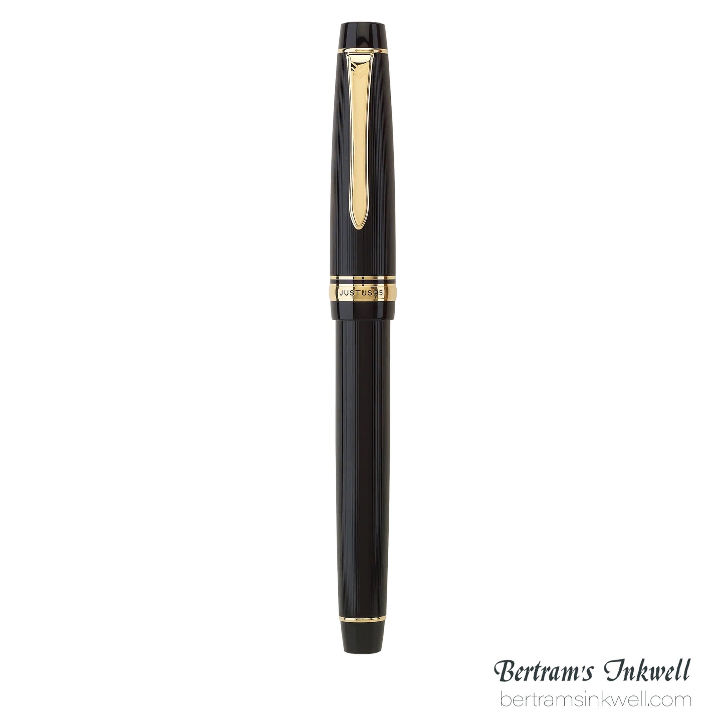 Pilot Justus 95 Black with Gold Trim Fountain Pen