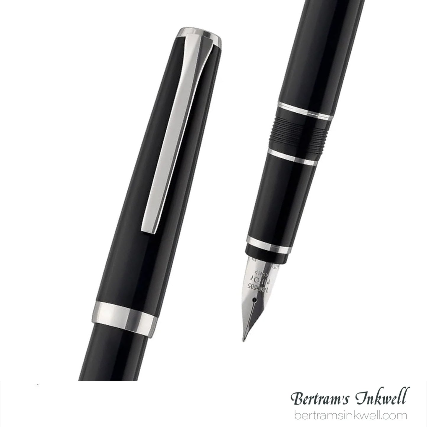 Pilot Metal Falcon Black Fountain Pen