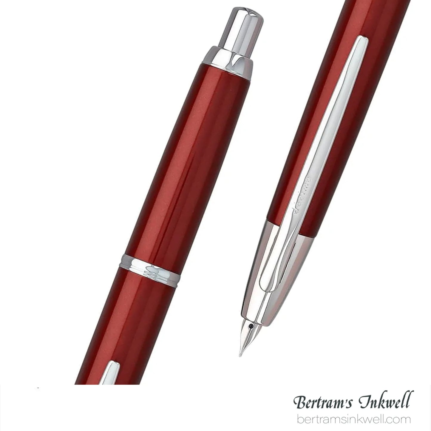 Pilot Vanishing Point Decimo Burgundy Fountain Pen