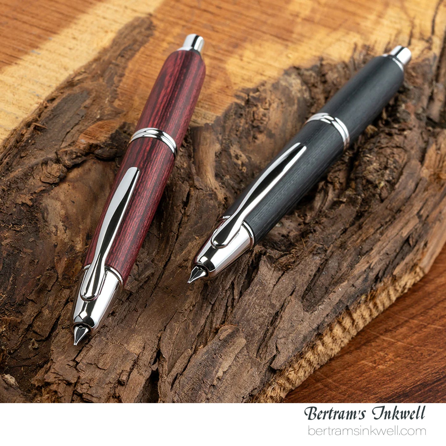 Pilot Vanishing Point Red Birchwood Fountain Pen
