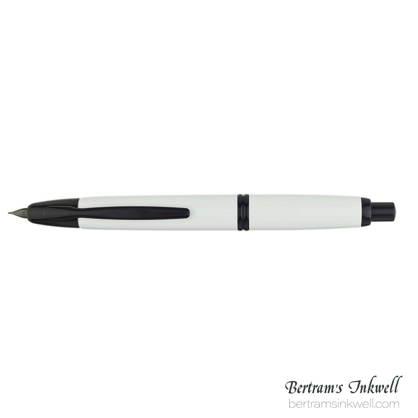 Pilot Vanishing Point White Black Matte Trim Fountain Pen