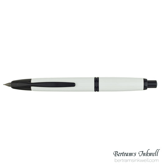 Pilot Vanishing Point White Black Matte Trim Fountain Pen