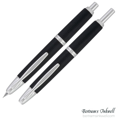 Pilot Vanishing Point Birchwood Black Fountain Pen
