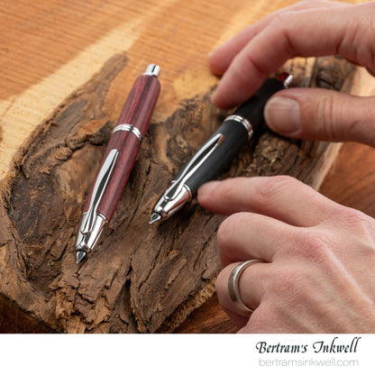 Pilot Vanishing Point Birchwood Black Fountain Pen