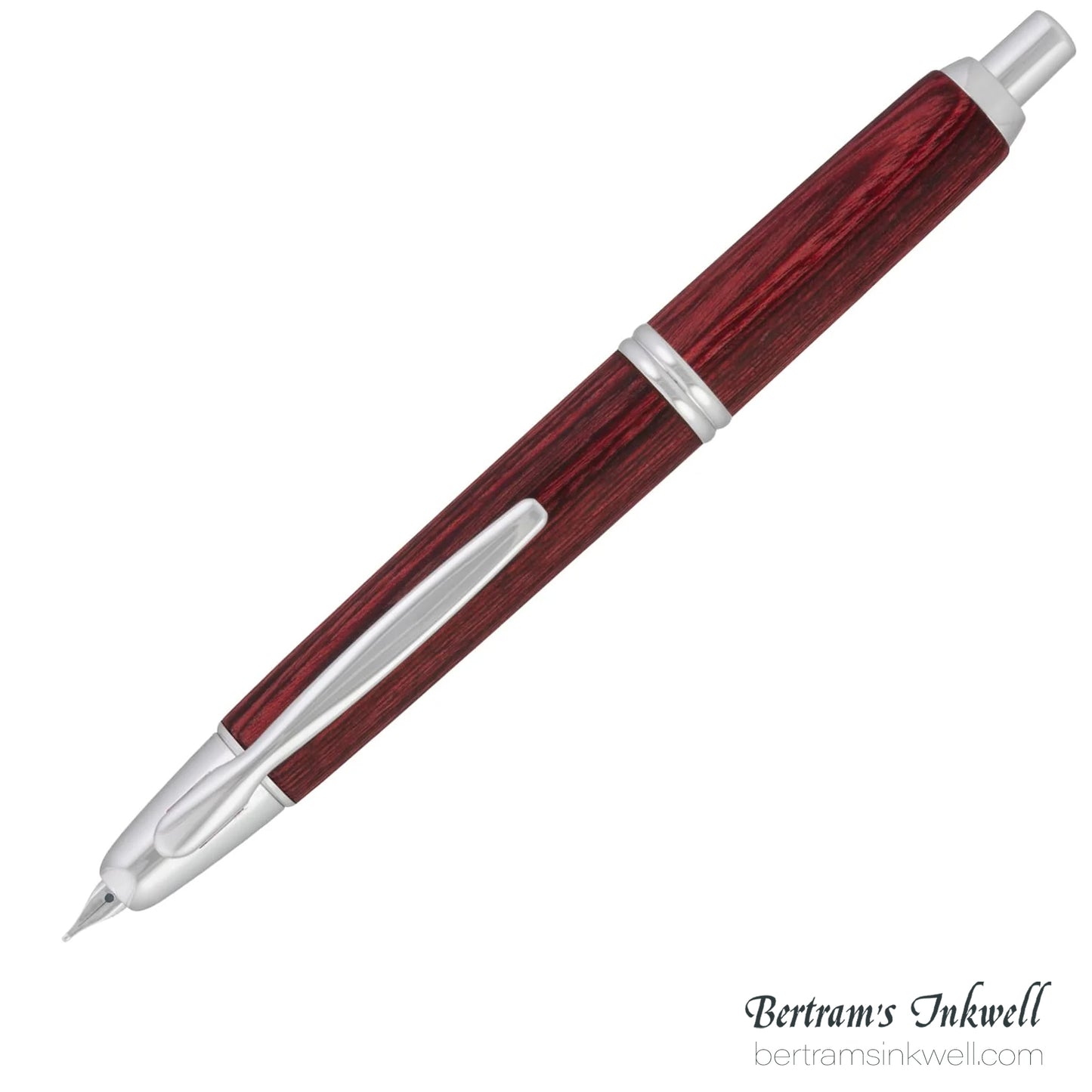 Pilot Vanishing Point Birchwood Red Fountain Pen