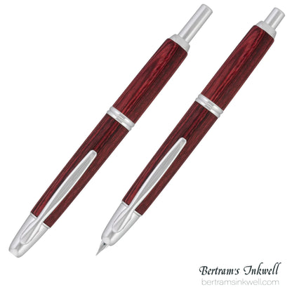 Pilot Vanishing Point Birchwood Red Fountain Pen