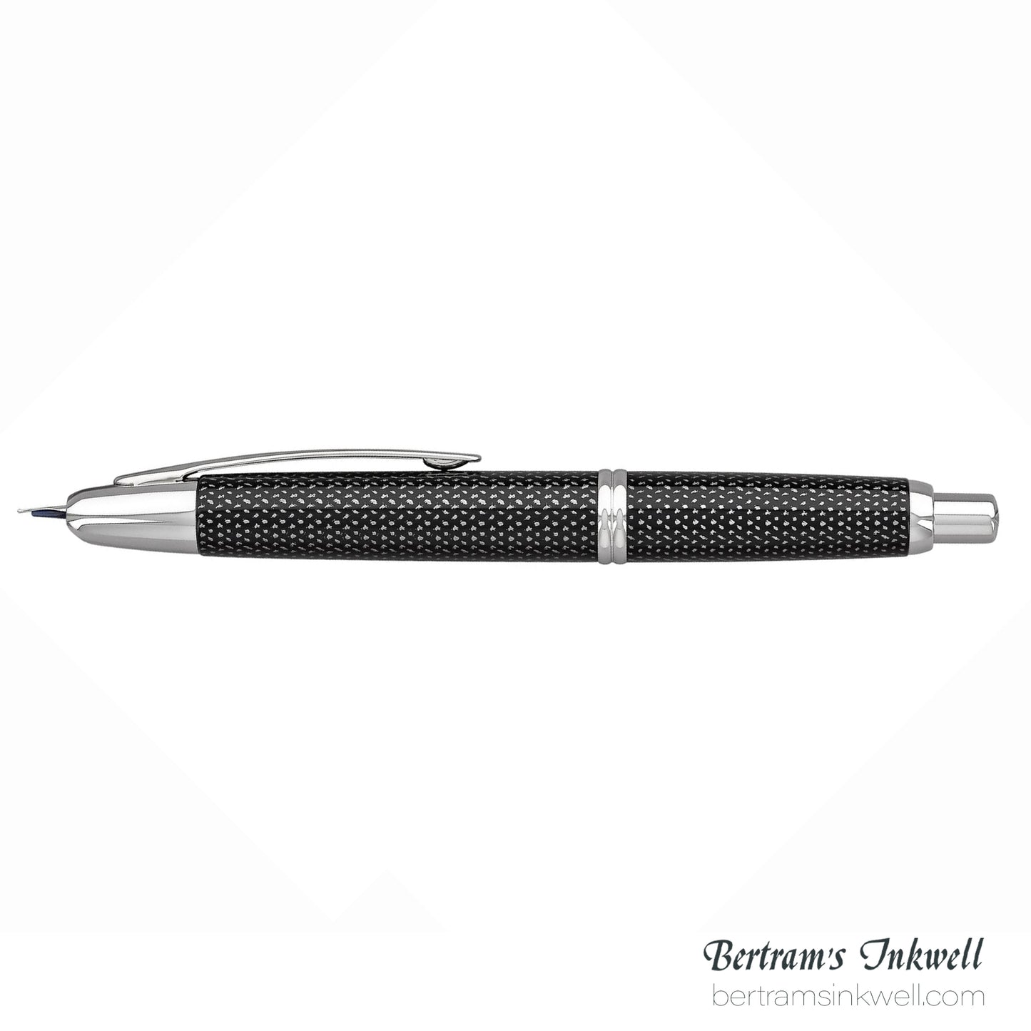 Pilot Vanishing Point Black Carbonesque and Rhodium Accents Fountain Pen