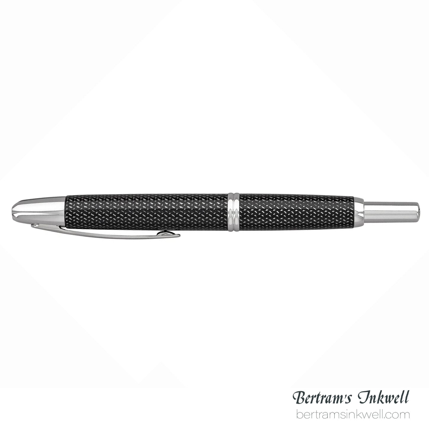 Pilot Vanishing Point Black Carbonesque and Rhodium Accents Fountain Pen