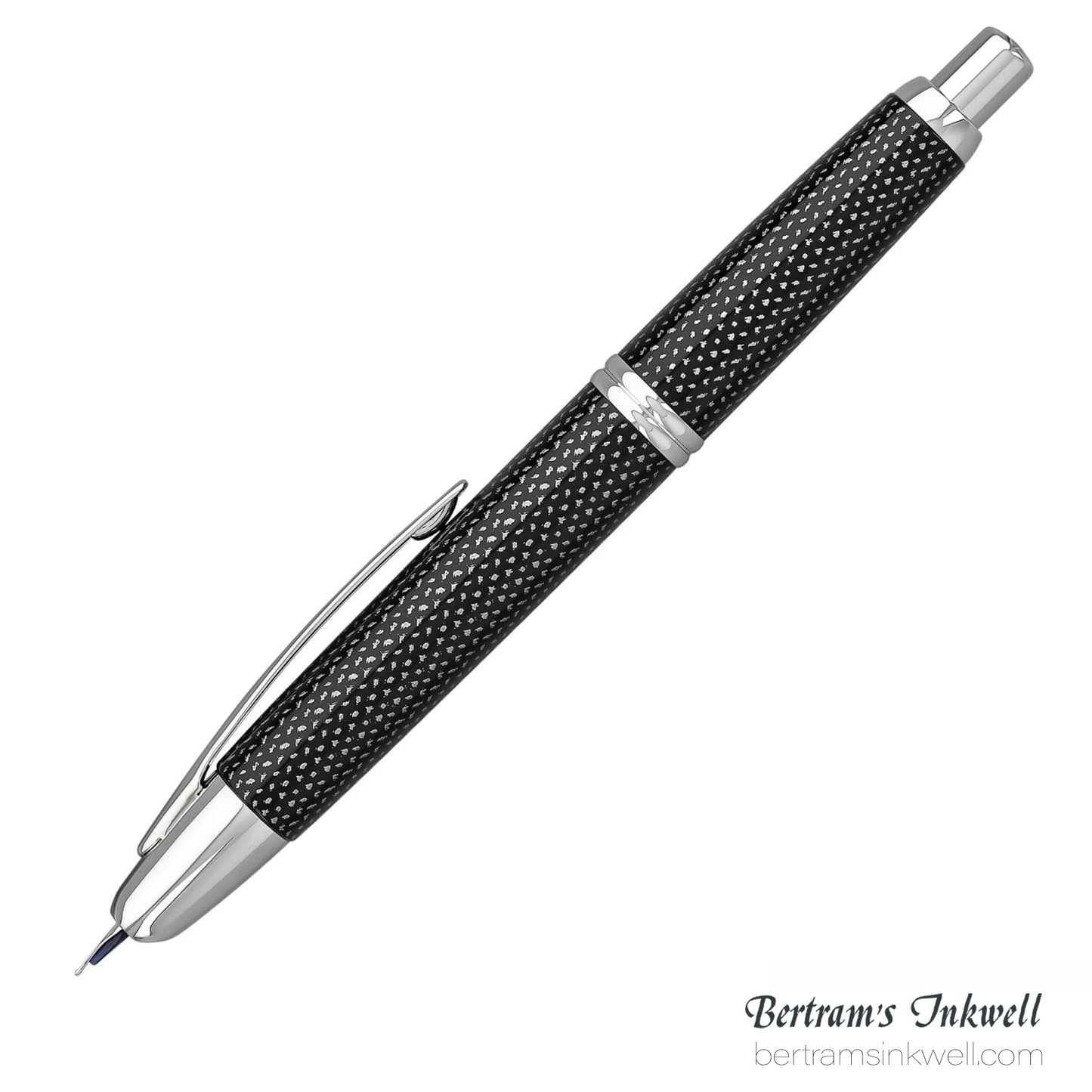 Pilot Vanishing Point Black Carbonesque and Rhodium Accents Fountain Pen