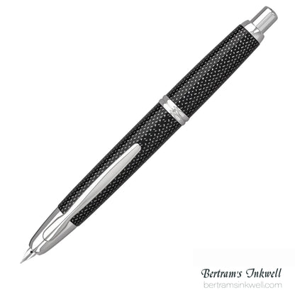 Pilot Vanishing Point Black Carbonesque and Rhodium Accents Fountain Pen