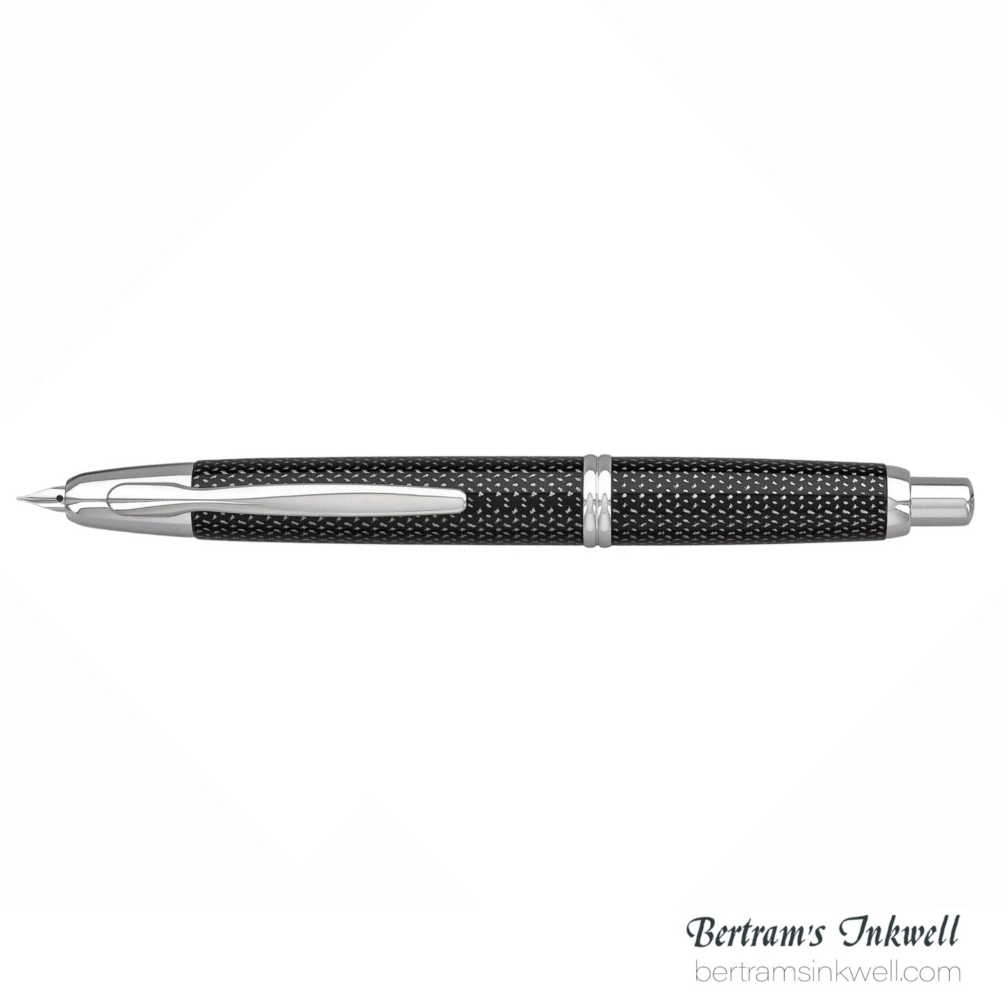 Pilot Vanishing Point Black Carbonesque and Rhodium Accents Fountain Pen