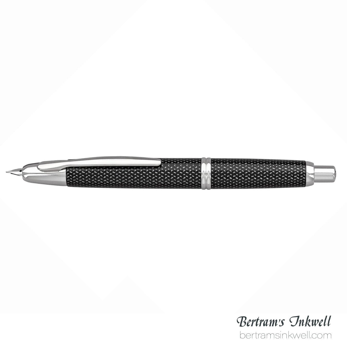 Pilot Vanishing Point Black Carbonesque and Rhodium Accents Fountain Pen