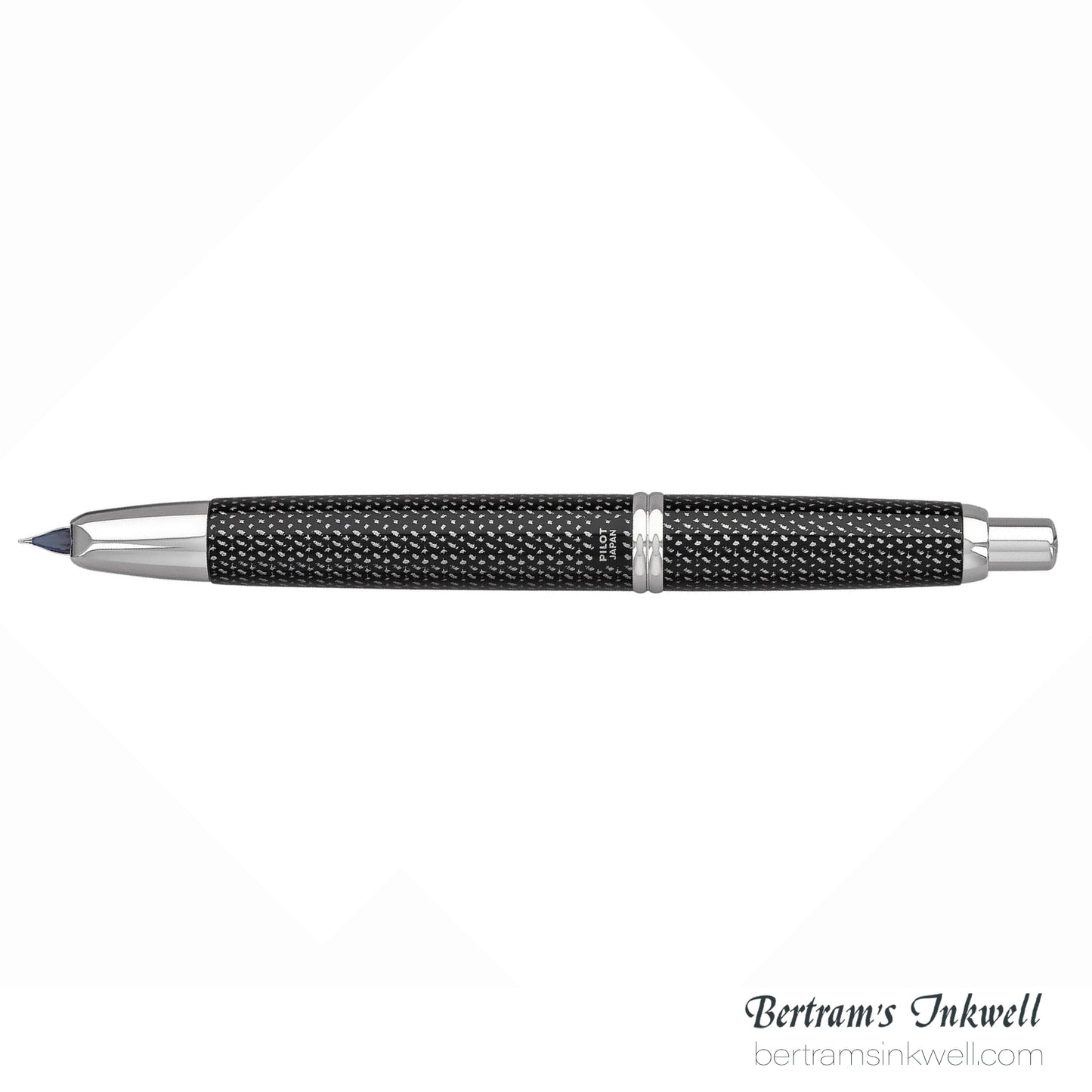 Pilot Vanishing Point Black Carbonesque and Rhodium Accents Fountain Pen