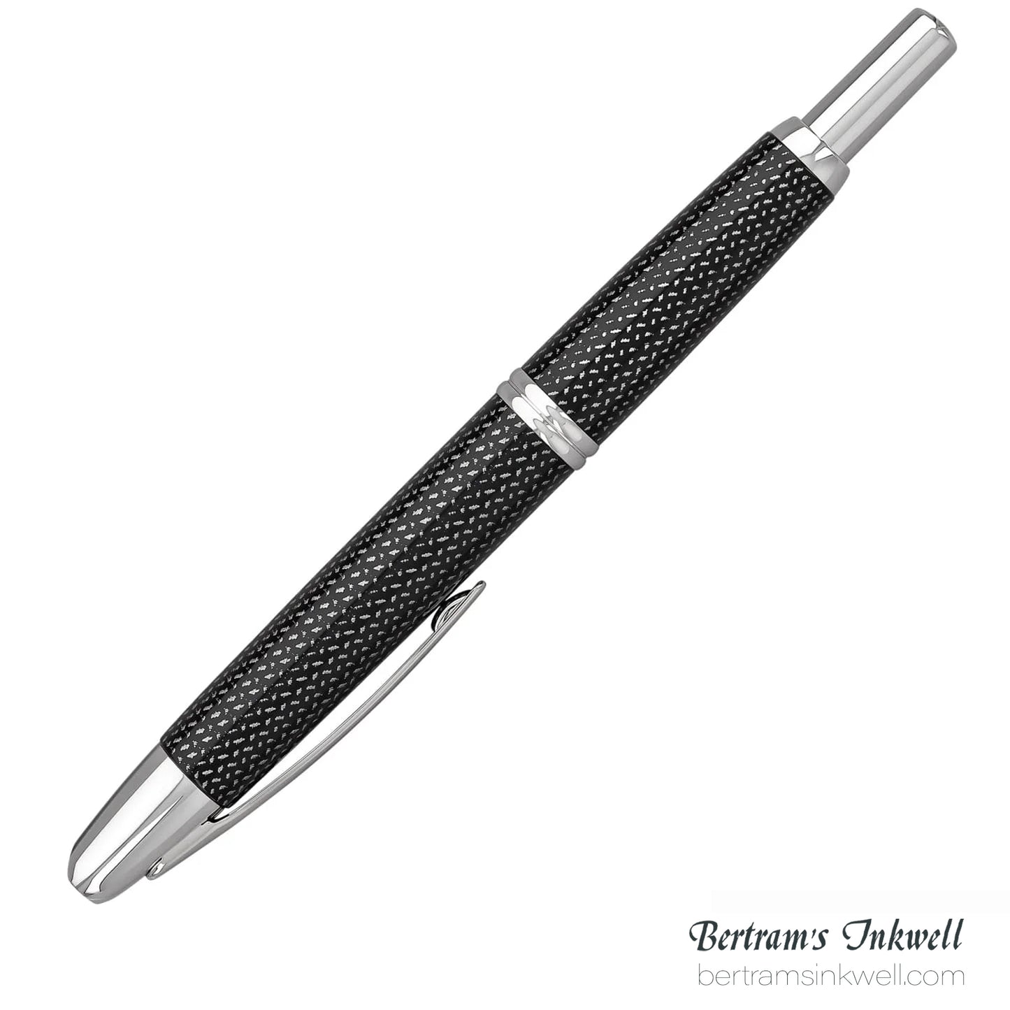 Pilot Vanishing Point Black Carbonesque and Rhodium Accents Fountain Pen