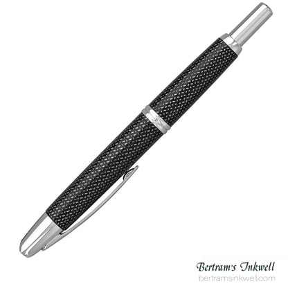 Pilot Vanishing Point Black Carbonesque and Rhodium Accents Fountain Pen