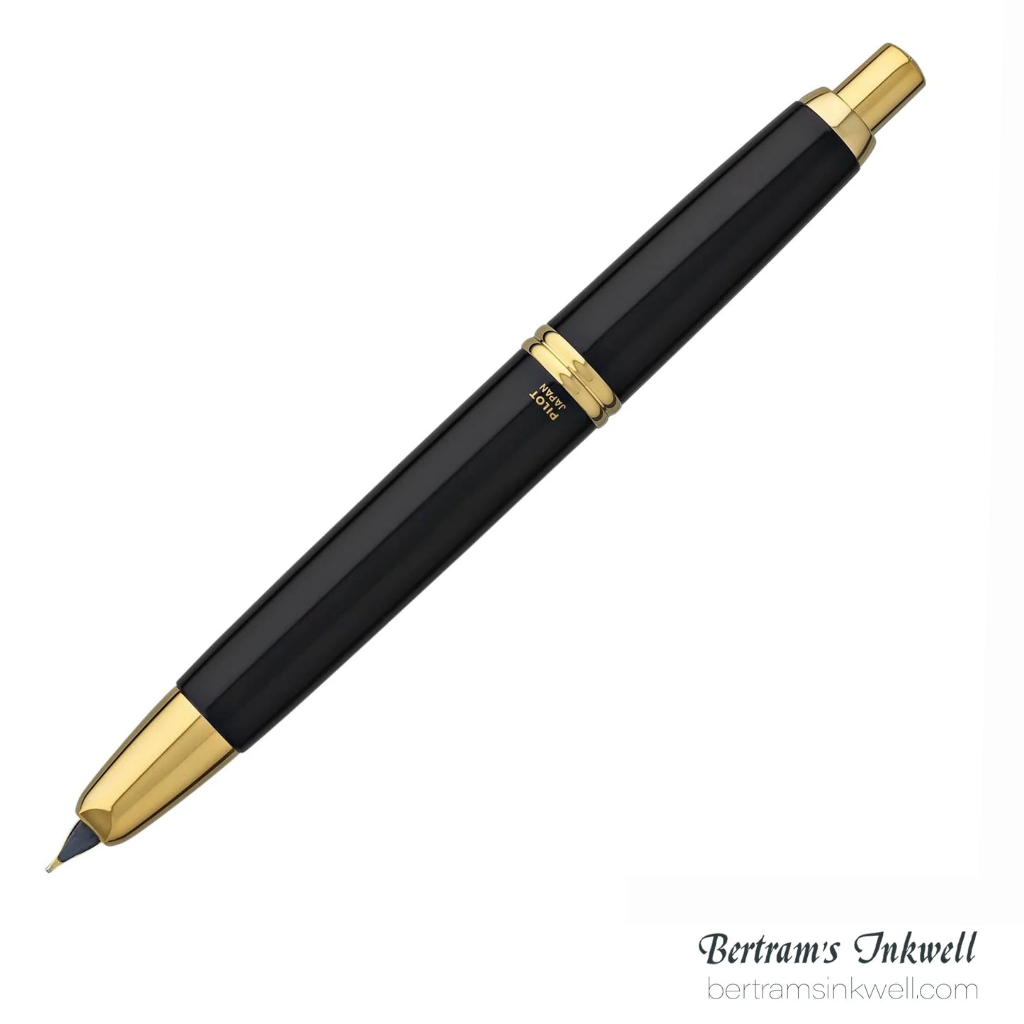 Pilot Vanishing Point Black and Gold Accents Fountain Pen