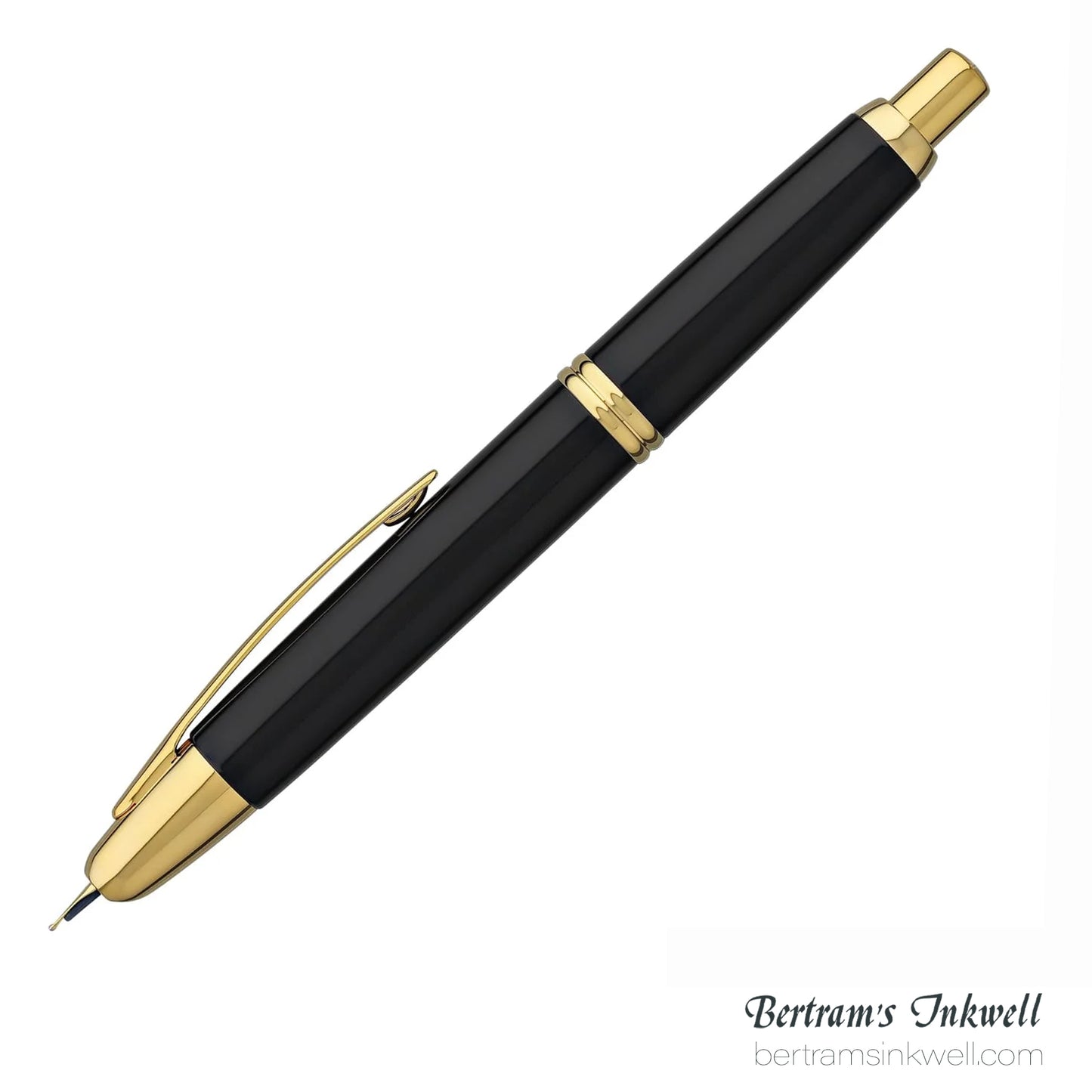 Pilot Vanishing Point Black and Gold Accents Fountain Pen