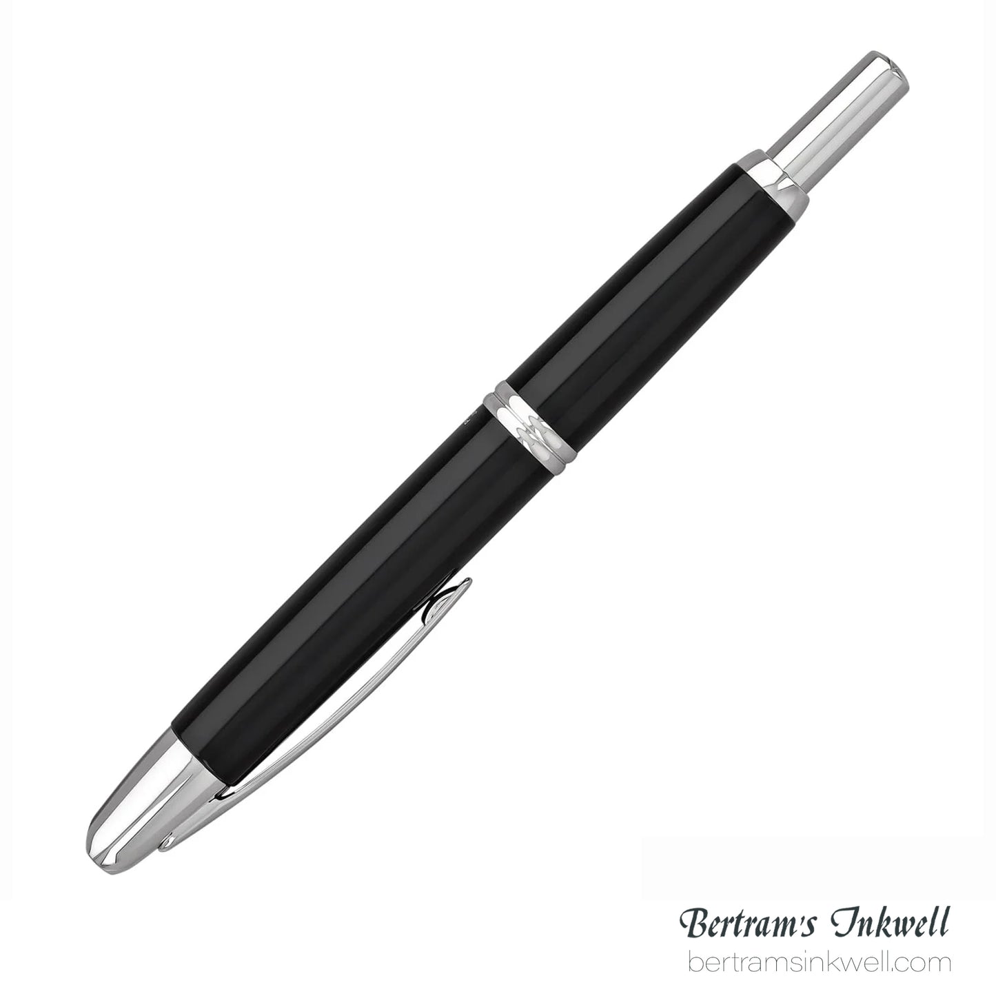 Pilot Vanishing Point Black and Rhodium Accents Fountain Pen