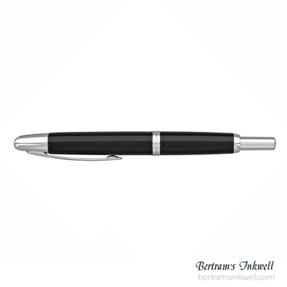 Pilot Vanishing Point Black and Rhodium Accents Fountain Pen