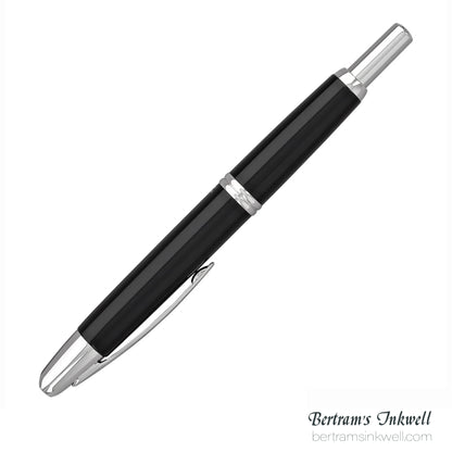 Pilot Vanishing Point Black and Rhodium Accents Fountain Pen