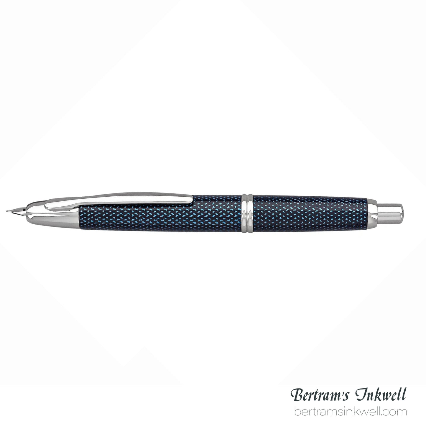 Pilot Vanishing Point Blue Carbonesque and Rhodium Accents Fountain Pen