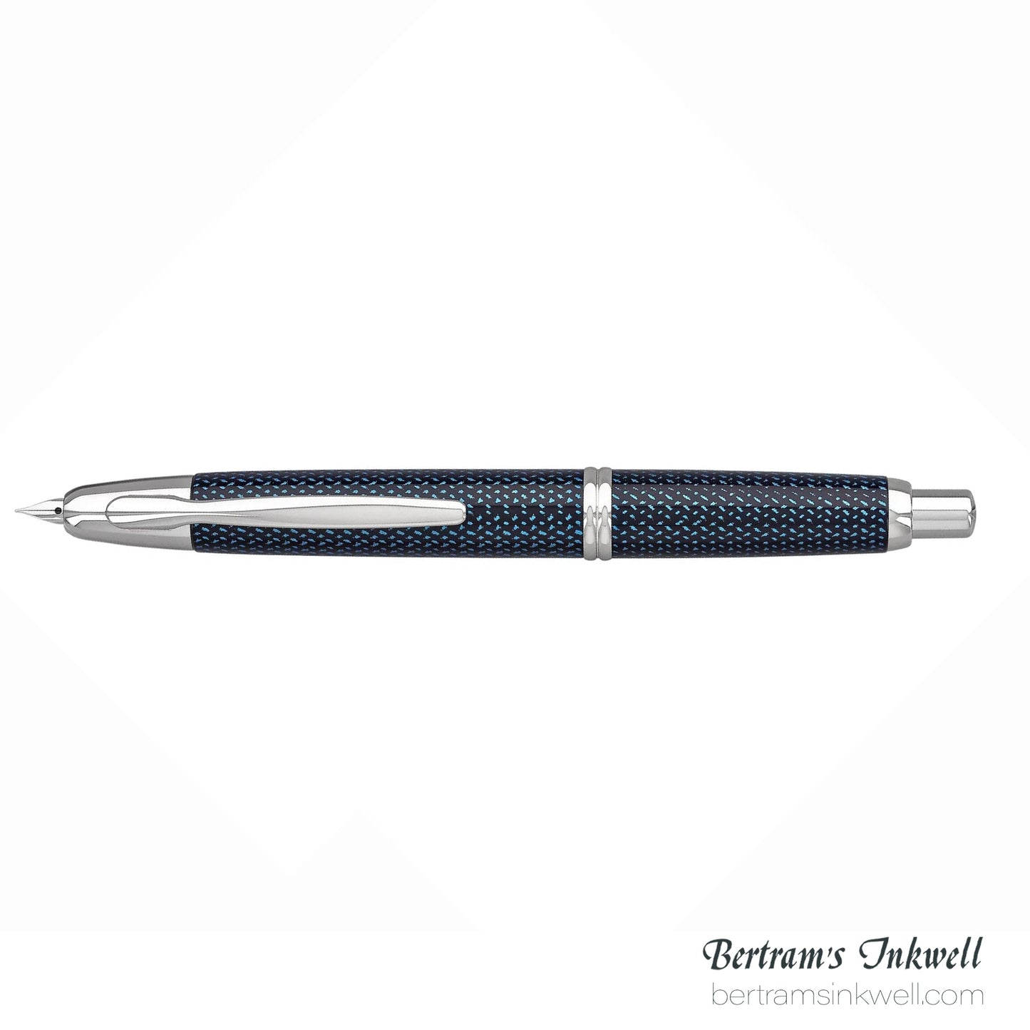 Pilot Vanishing Point Blue Carbonesque and Rhodium Accents Fountain Pen