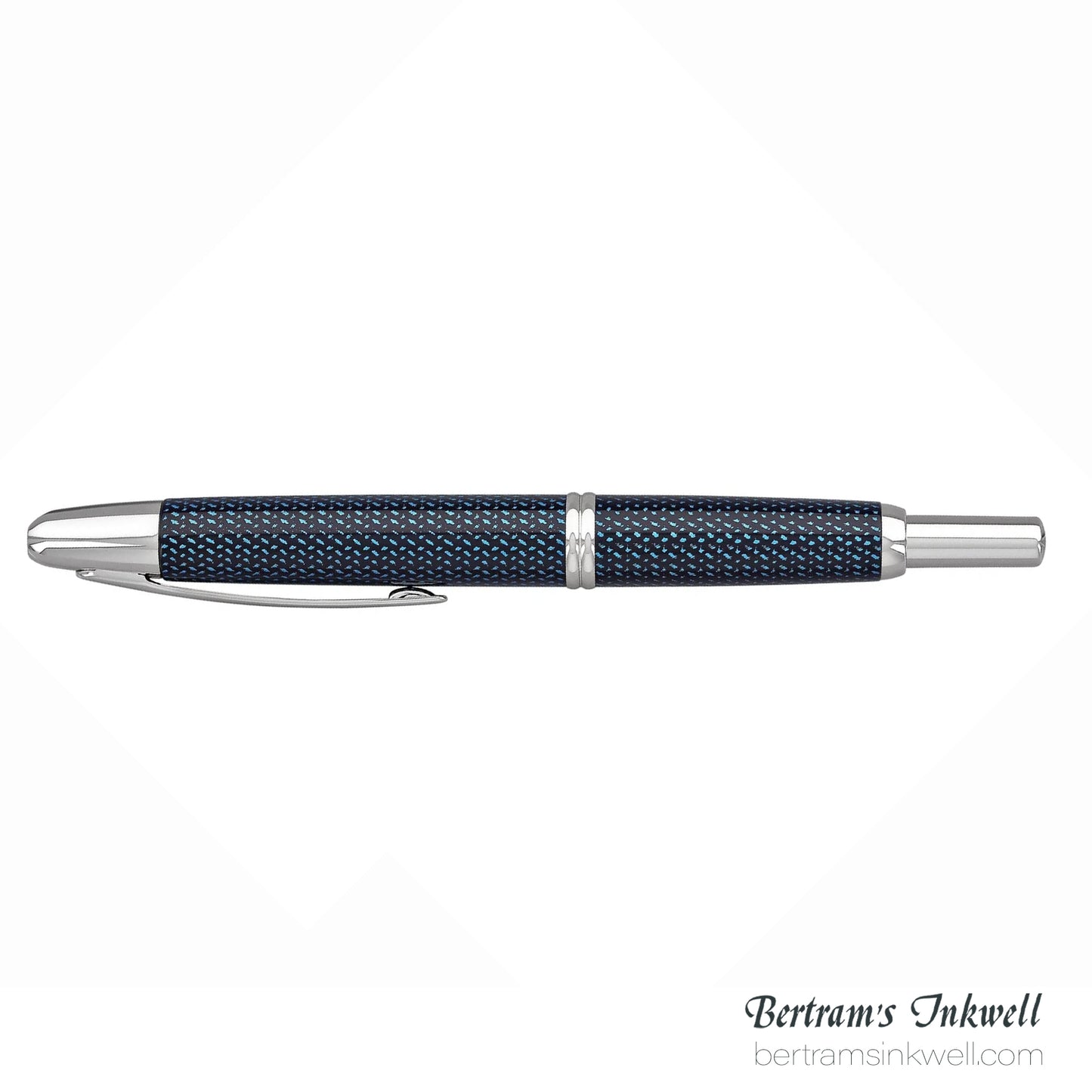 Pilot Vanishing Point Blue Carbonesque and Rhodium Accents Fountain Pen