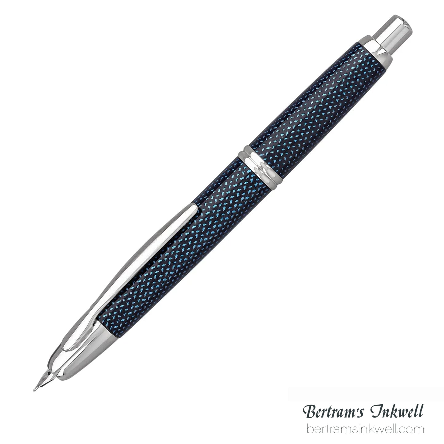 Pilot Vanishing Point Blue Carbonesque and Rhodium Accents Fountain Pen