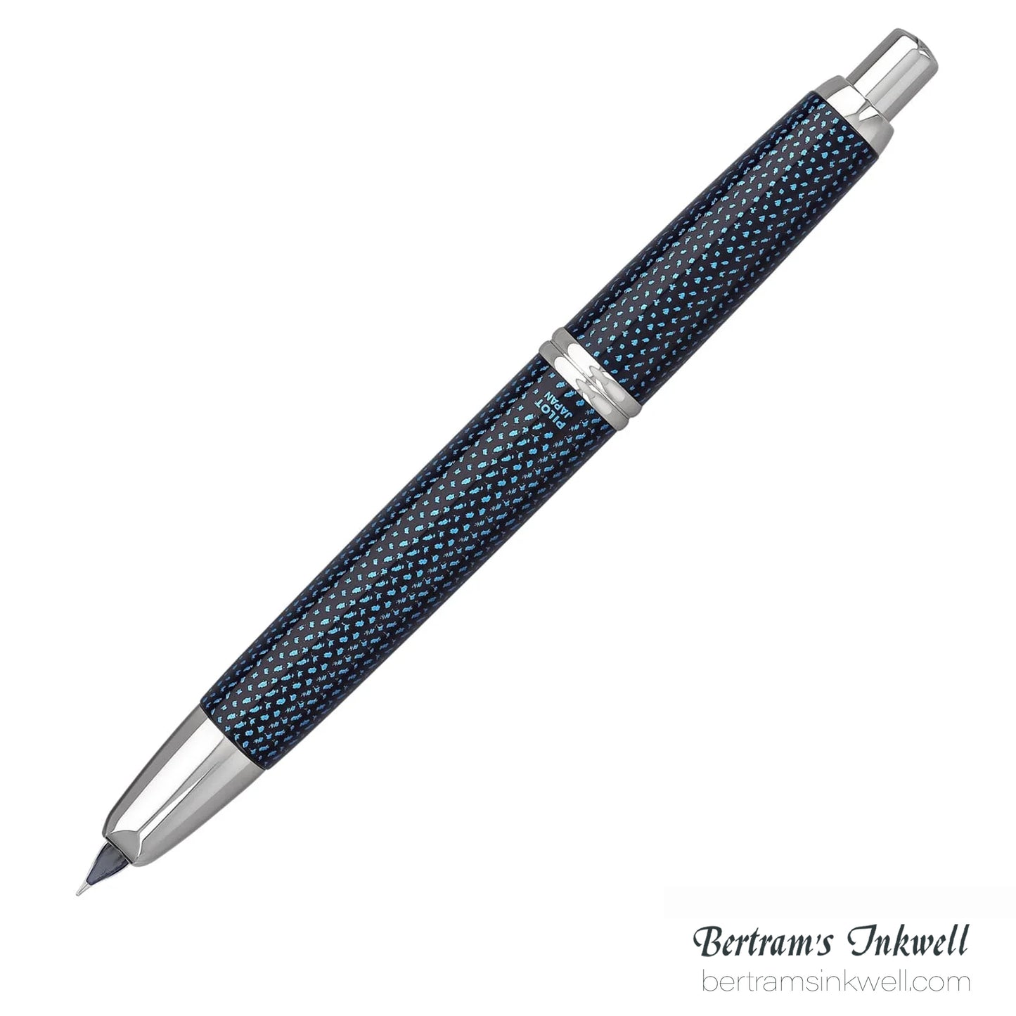 Pilot Vanishing Point Blue Carbonesque and Rhodium Accents Fountain Pen
