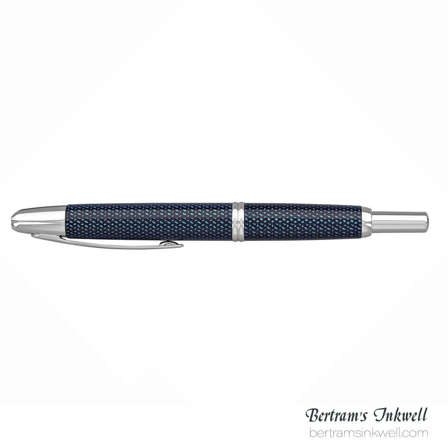 Pilot Vanishing Point Blue Carbonesque and Rhodium Accents Fountain Pen