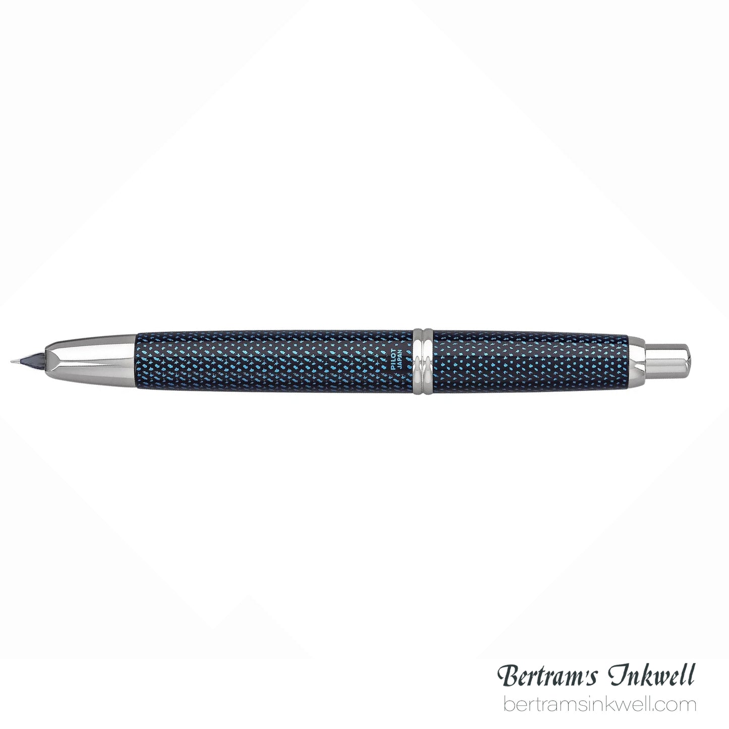 Pilot Vanishing Point Blue Carbonesque and Rhodium Accents Fountain Pen