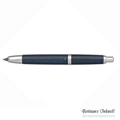 Pilot Vanishing Point Blue Carbonesque and Rhodium Accents Fountain Pen
