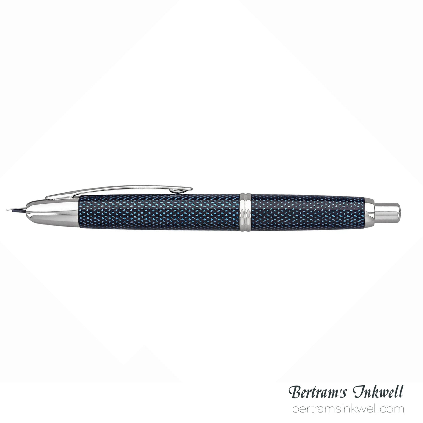 Pilot Vanishing Point Blue Carbonesque and Rhodium Accents Fountain Pen
