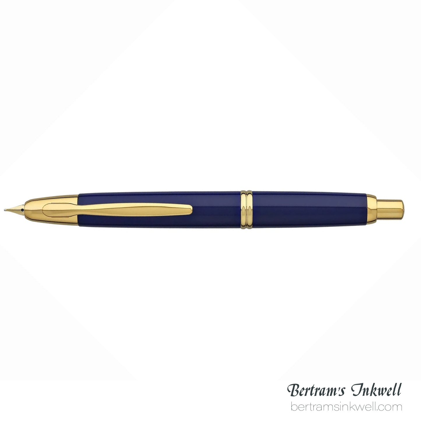 Pilot Vanishing Point Blue and Gold Accents Fountain Pen