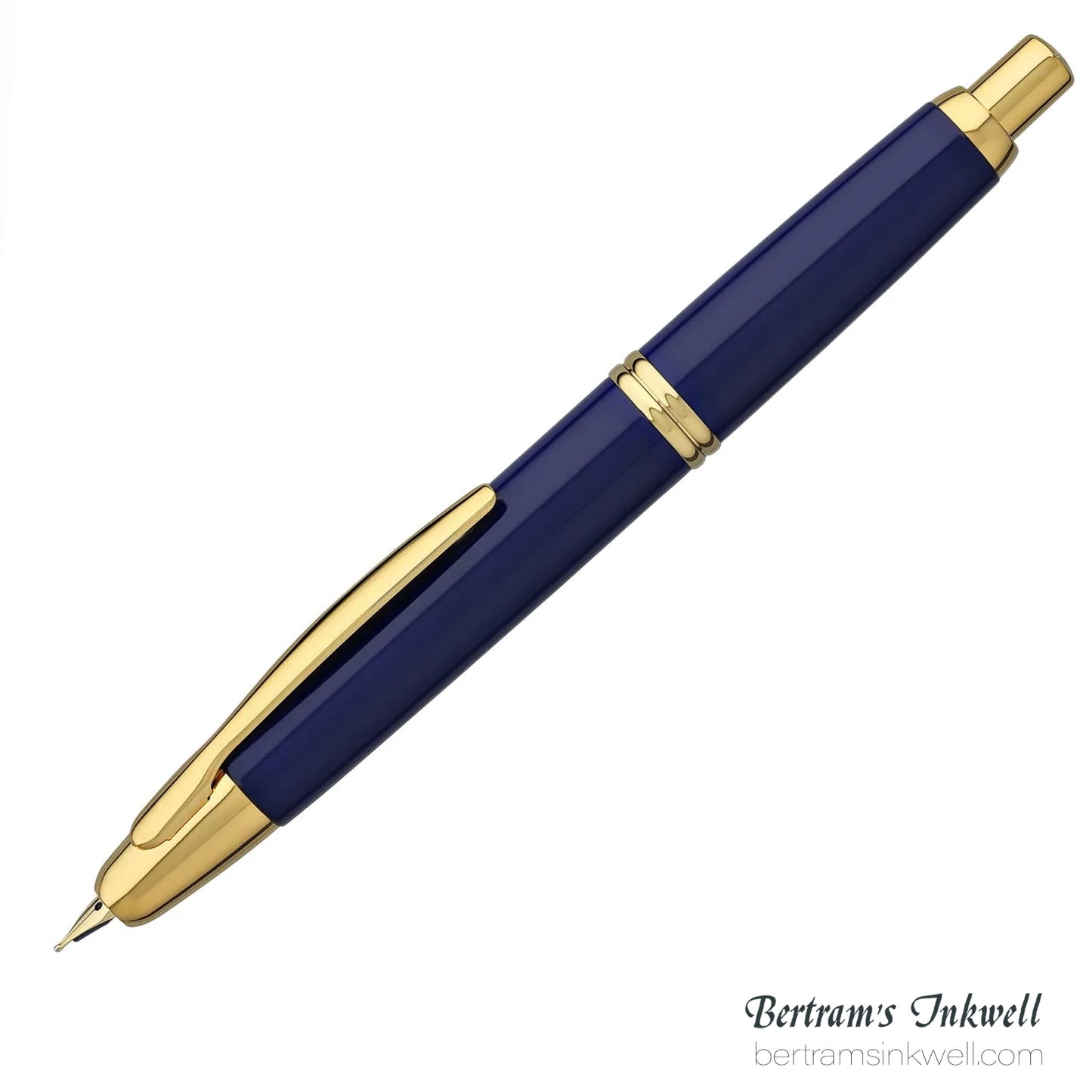 Pilot Vanishing Point Blue and Gold Accents Fountain Pen