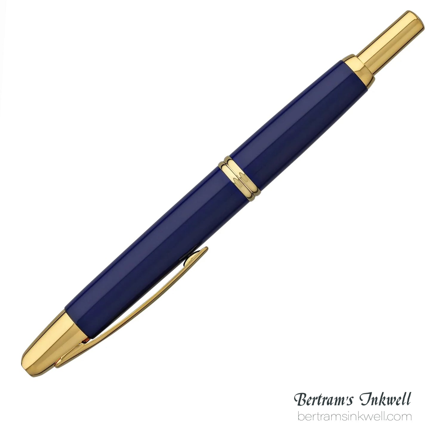 Pilot Vanishing Point Blue and Gold Accents Fountain Pen