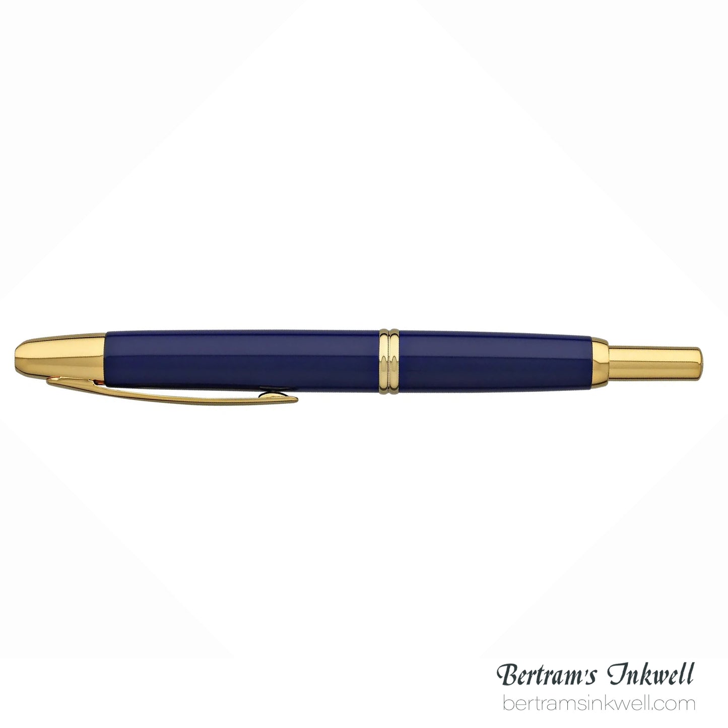 Pilot Vanishing Point Blue and Gold Accents Fountain Pen