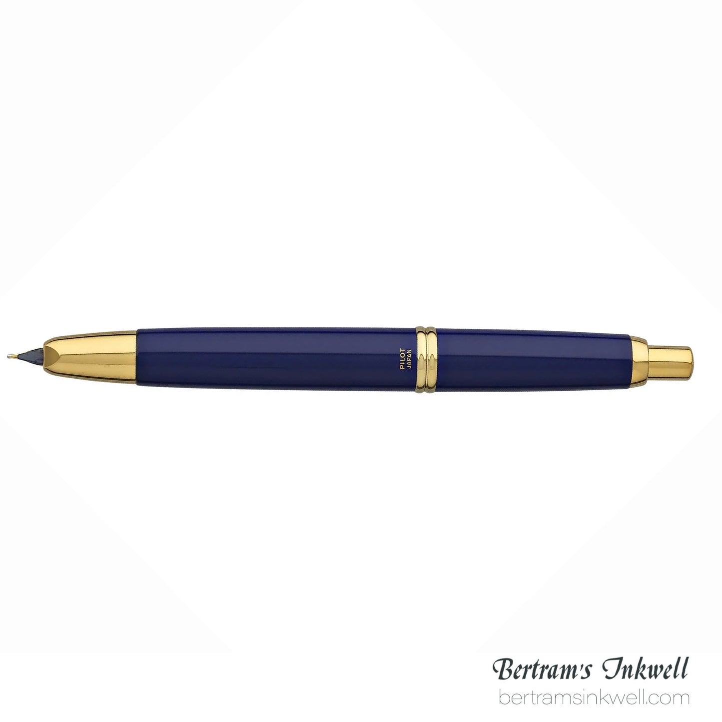 Pilot Vanishing Point Blue and Gold Accents Fountain Pen