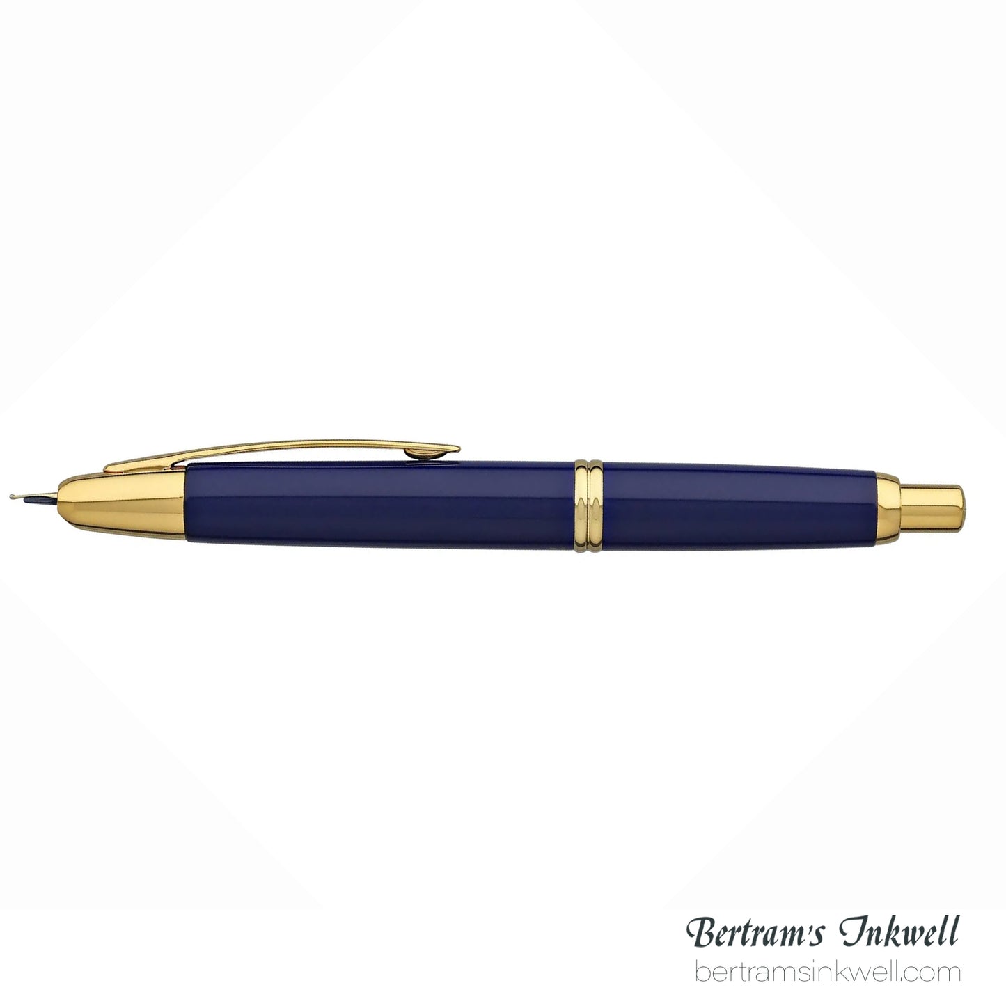 Pilot Vanishing Point Blue and Gold Accents Fountain Pen
