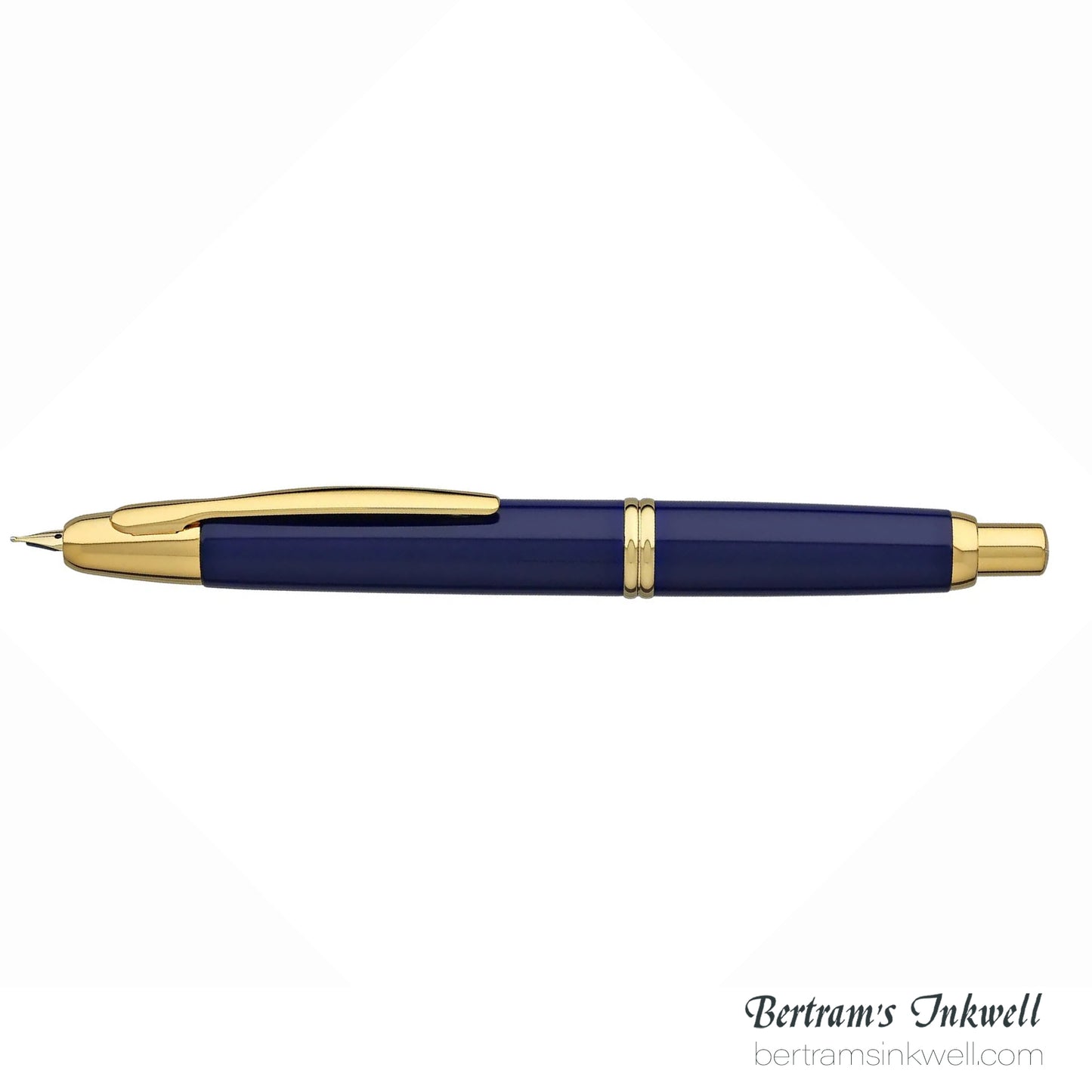 Pilot Vanishing Point Blue and Gold Accents Fountain Pen