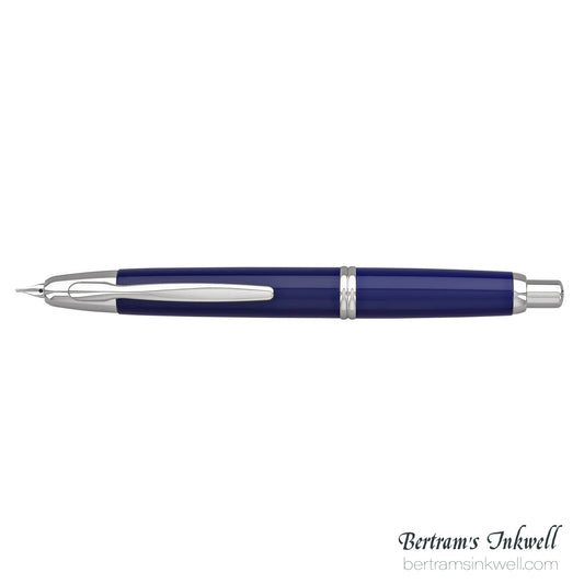 Pilot Vanishing Point Rhodium Accents Blue Fountain Pen