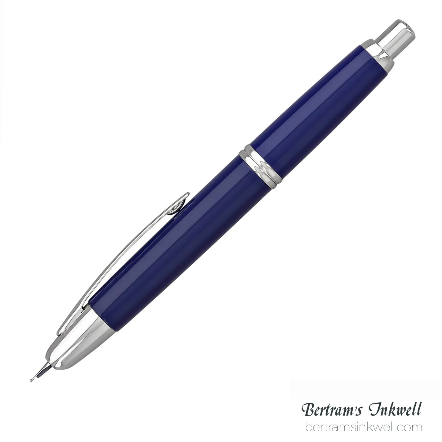 Pilot Vanishing Point Blue and Rhodium Accents Fountain Pen