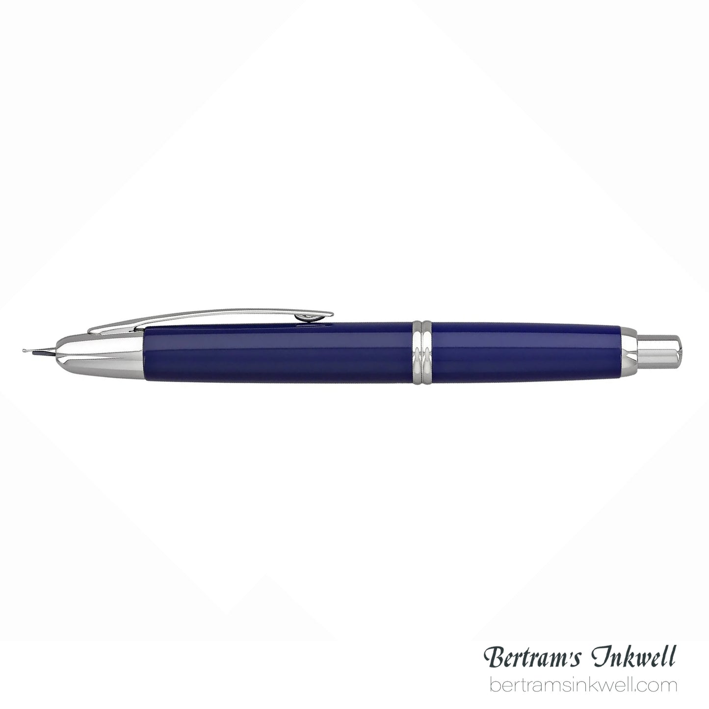 Pilot Vanishing Point Blue and Rhodium Accents Fountain Pen